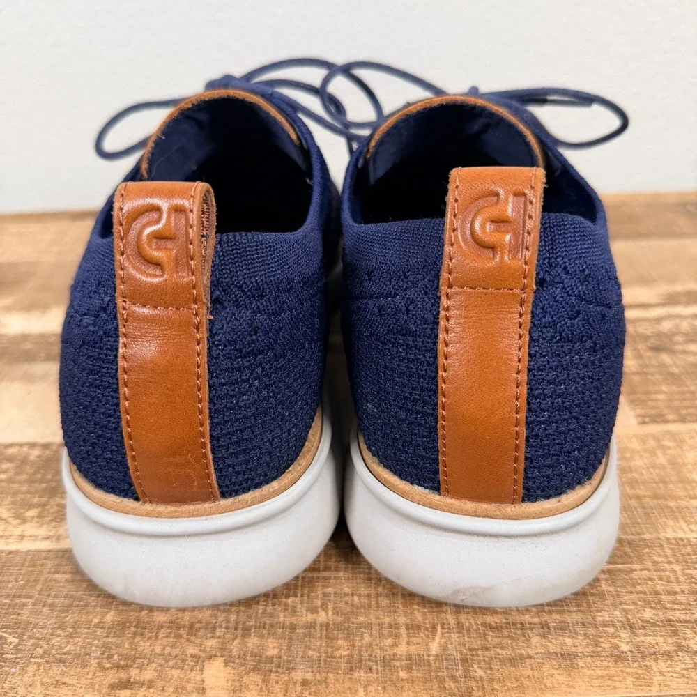 Cole Haan Zerogrand Stitchlite Oxford Shoes Mens 10M Navy Blue Wingtip C27569